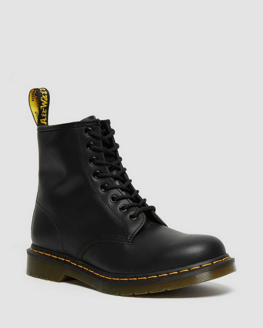 Dr Martens Lace Up Boots Women's 1460 Nappa Leather Black | Malaysia 43821-HSMW